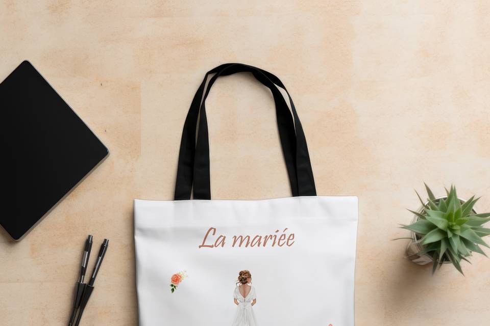 Tote bag mariée