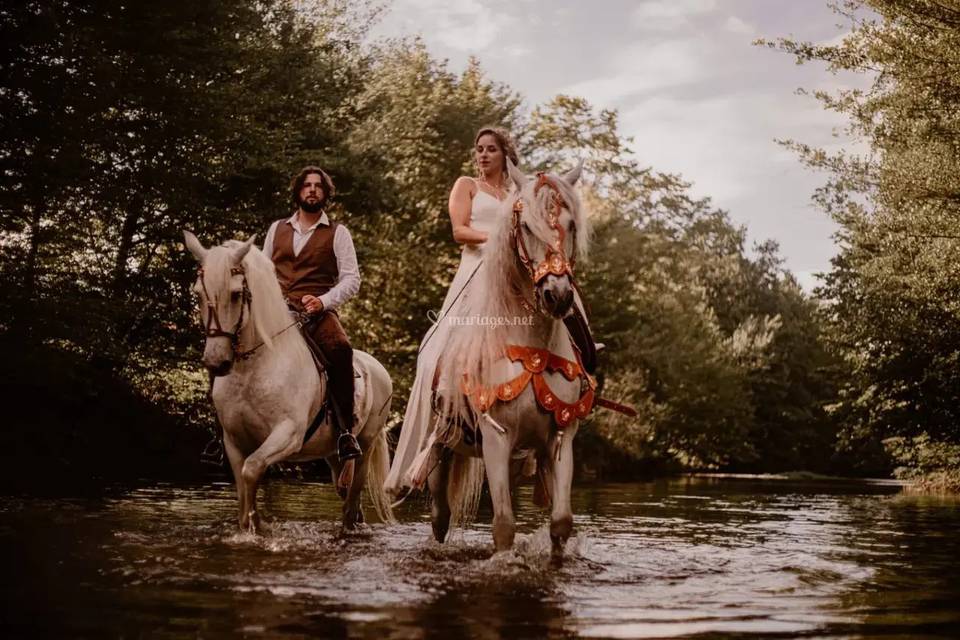 Sur la rivière à cheval