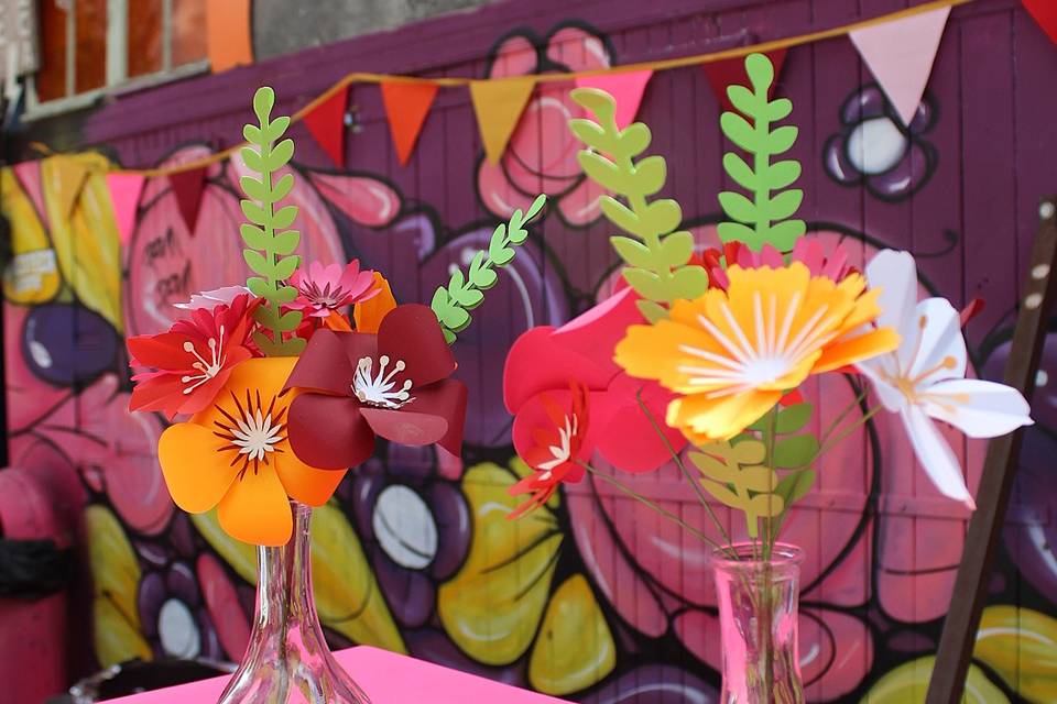 Bouquets de fleurs en papier