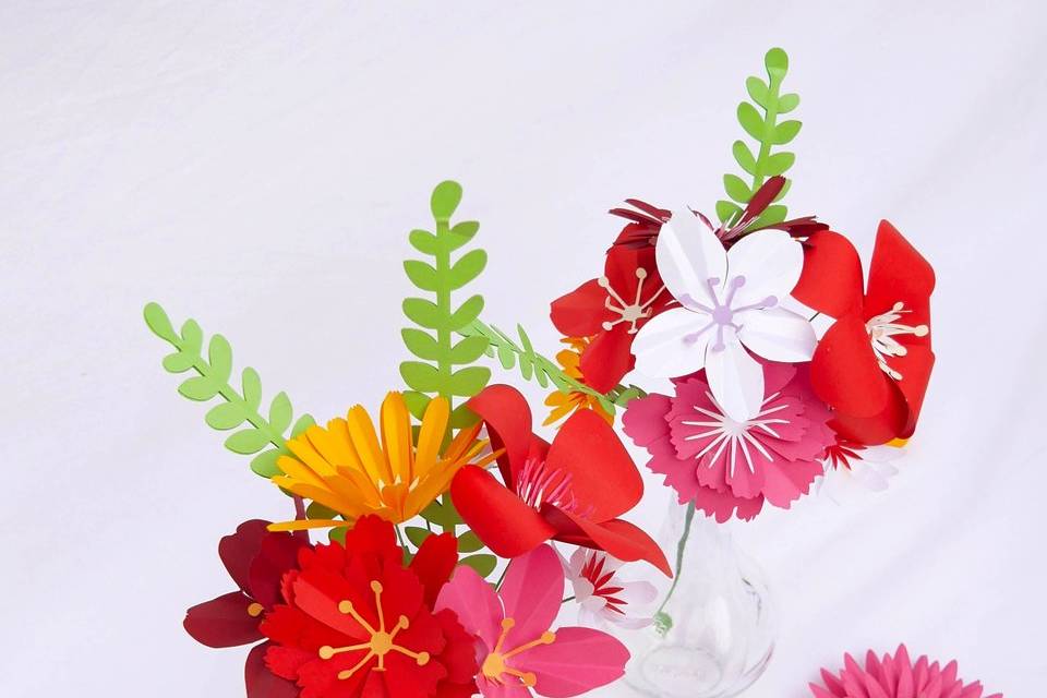 Bouquets en papier