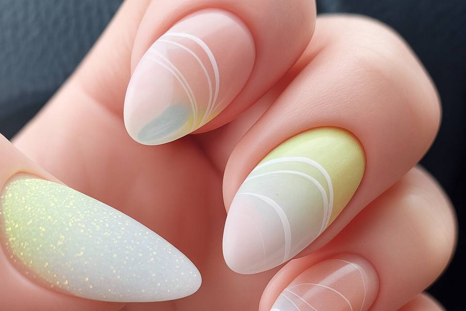 Nailart pastel