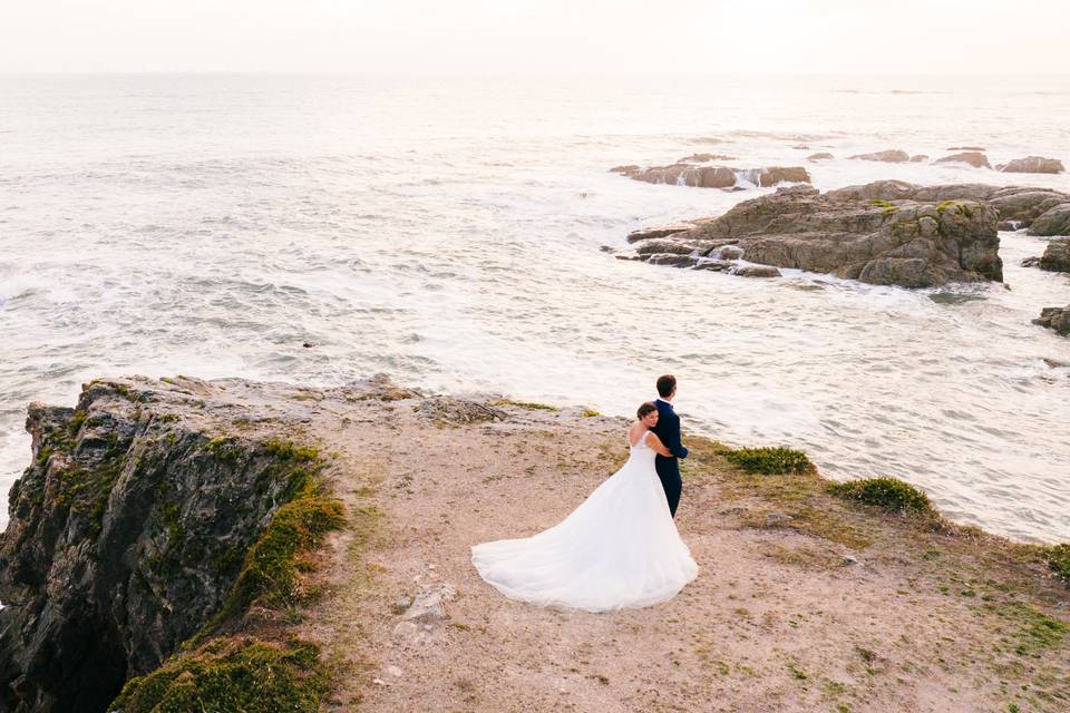Photo drone de mariées