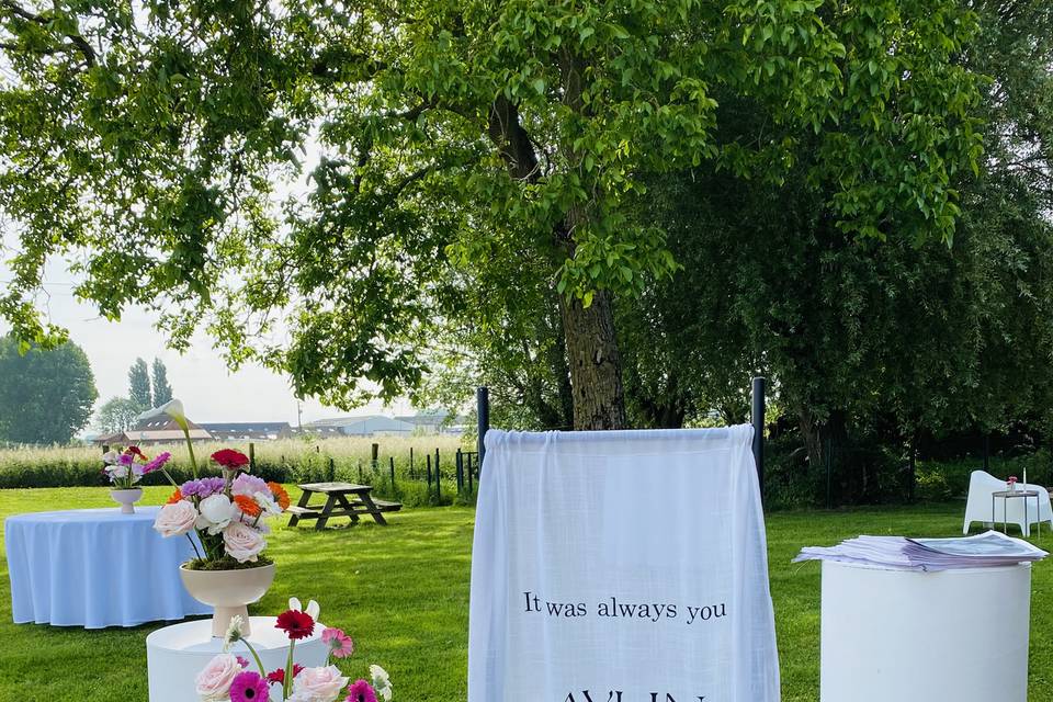 Panneau de bienvenue