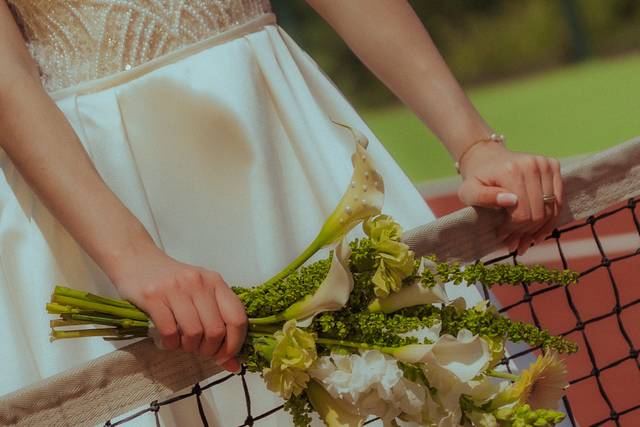 Bouquet mariée déstructurée