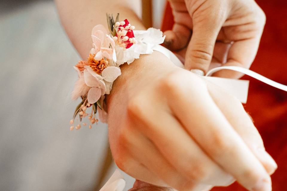 Bracelet fleurs séchées
