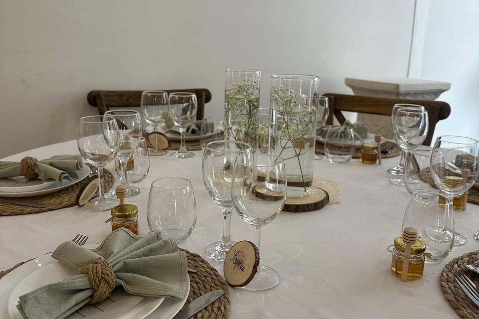Décoration de table champêtre