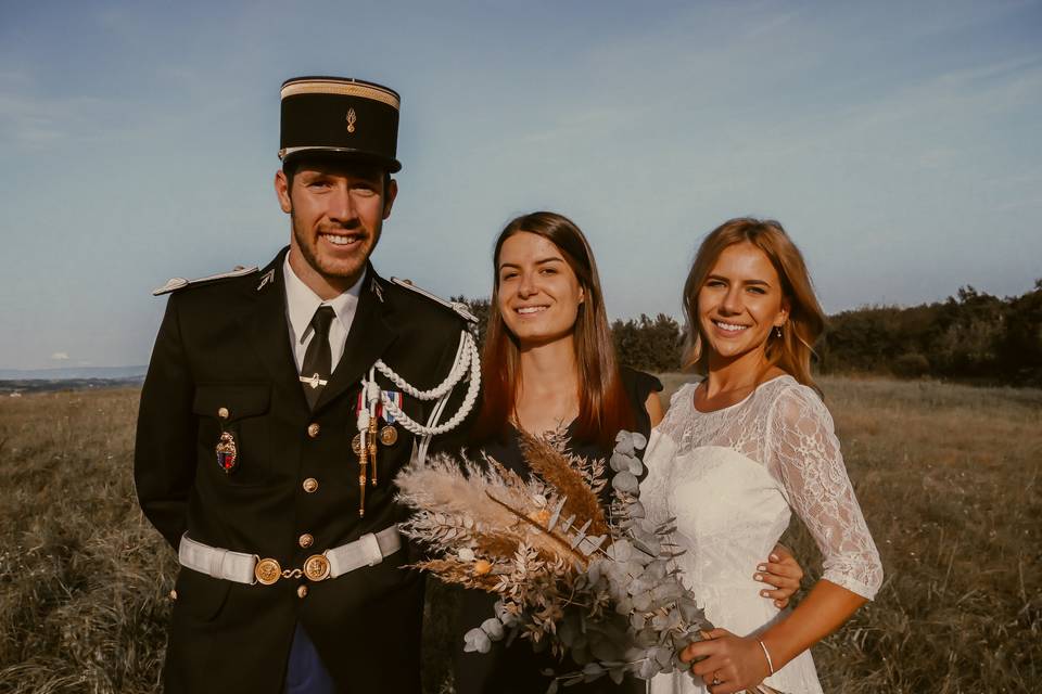 Amélie D wedding militaire