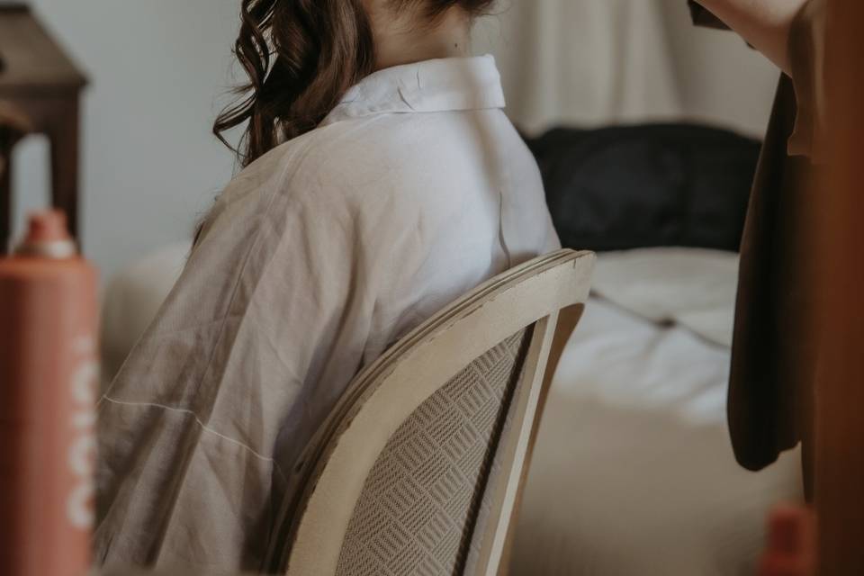 Préparatifs chignon