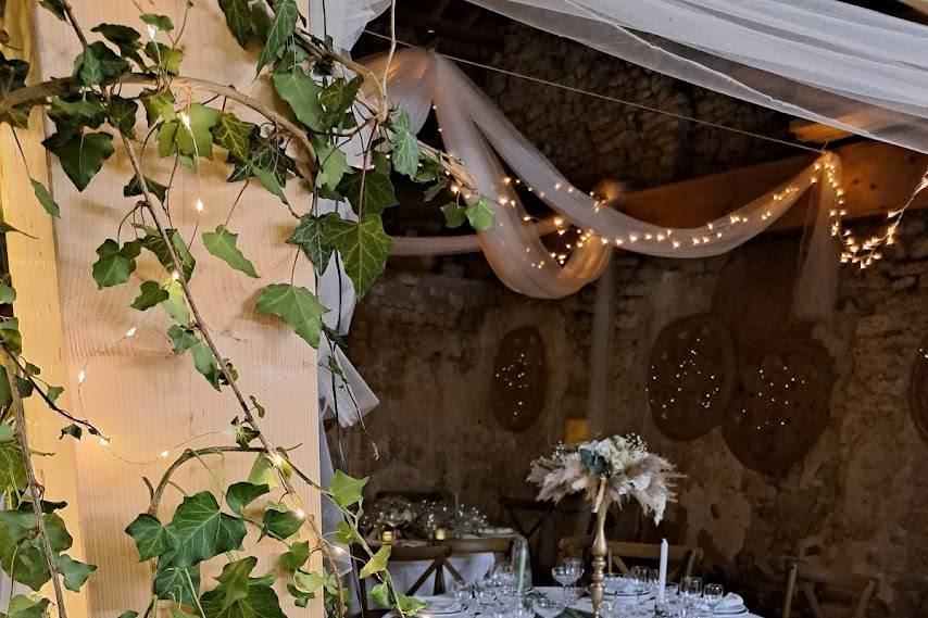 Mariage Bohème vert sauge