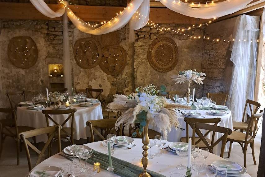 Mariage Bohème vert sauge