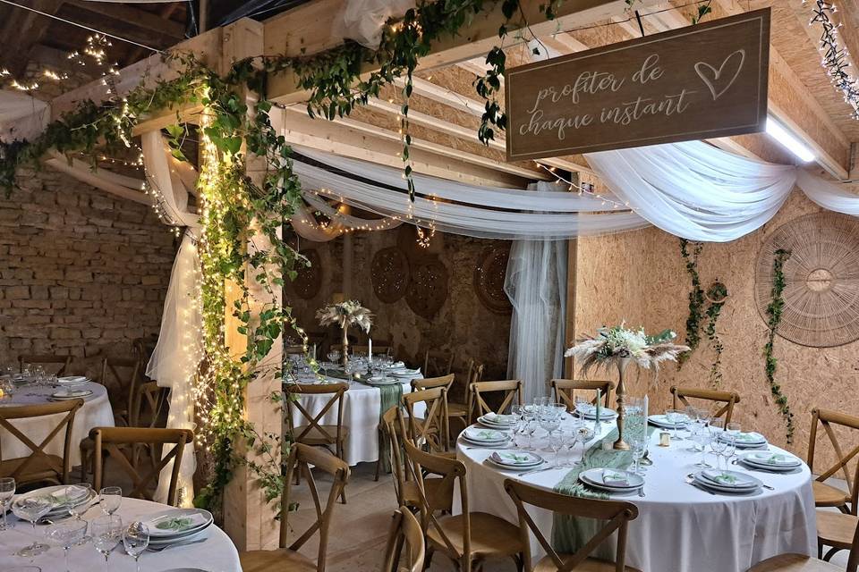 Mariage Bohème vert sauge