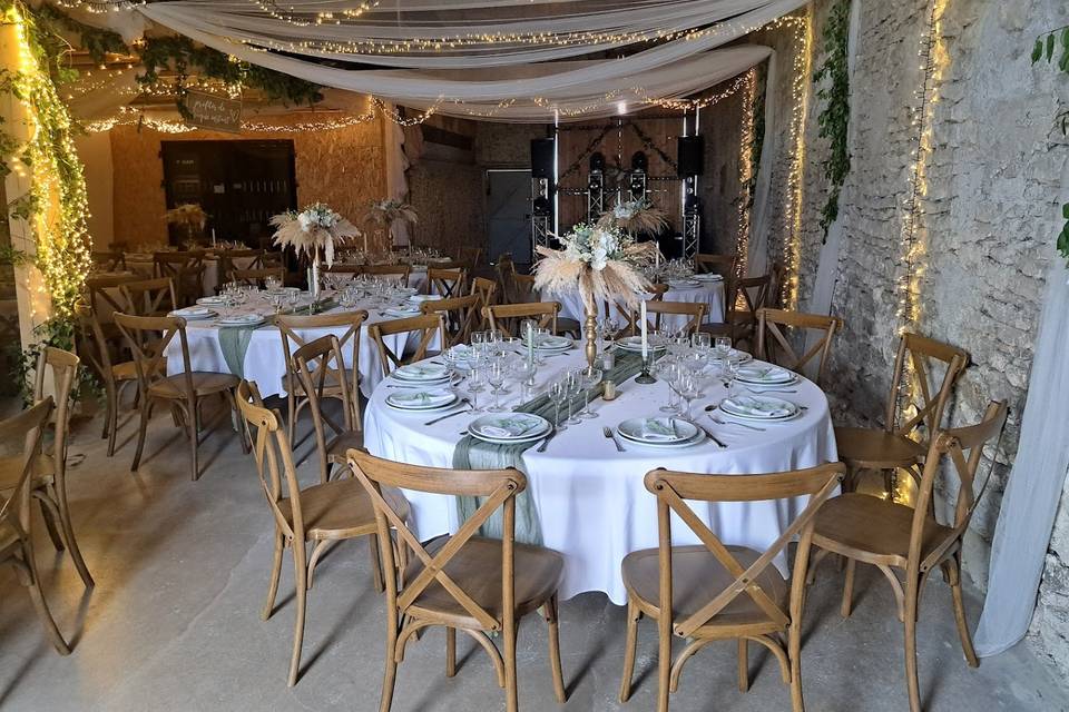 Mariage Bohème vert sauge