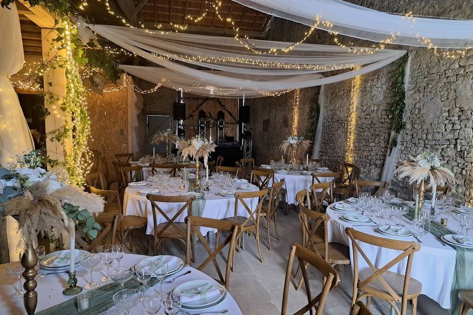 Mariage Bohème vert sauge
