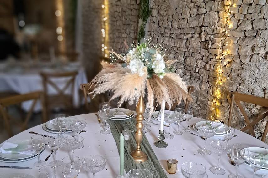Mariage Bohème vert sauge