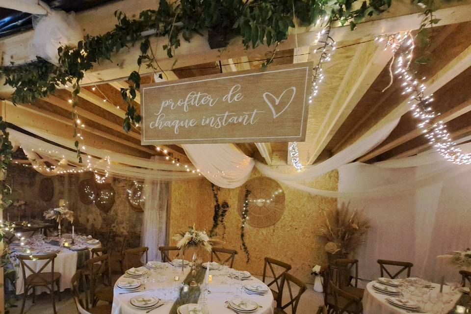 Mariage Bohème vert sauge