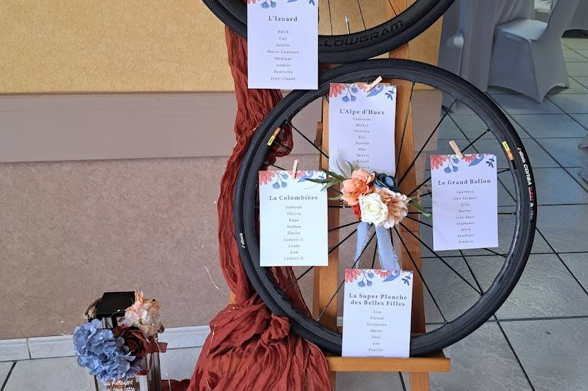 Mariage thème cyclisme