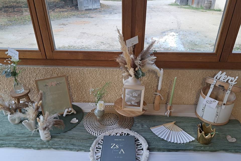 Mariage vert sauge