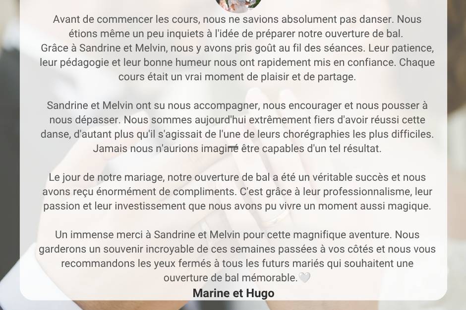 Témoignage Marine et Hugo