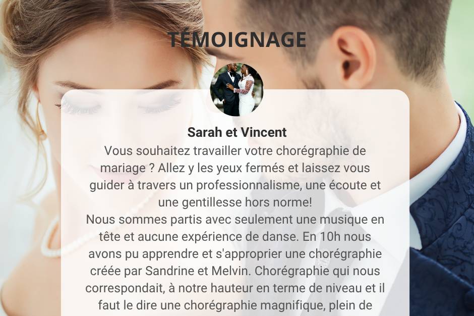 Témoignage Sarah et Vincent