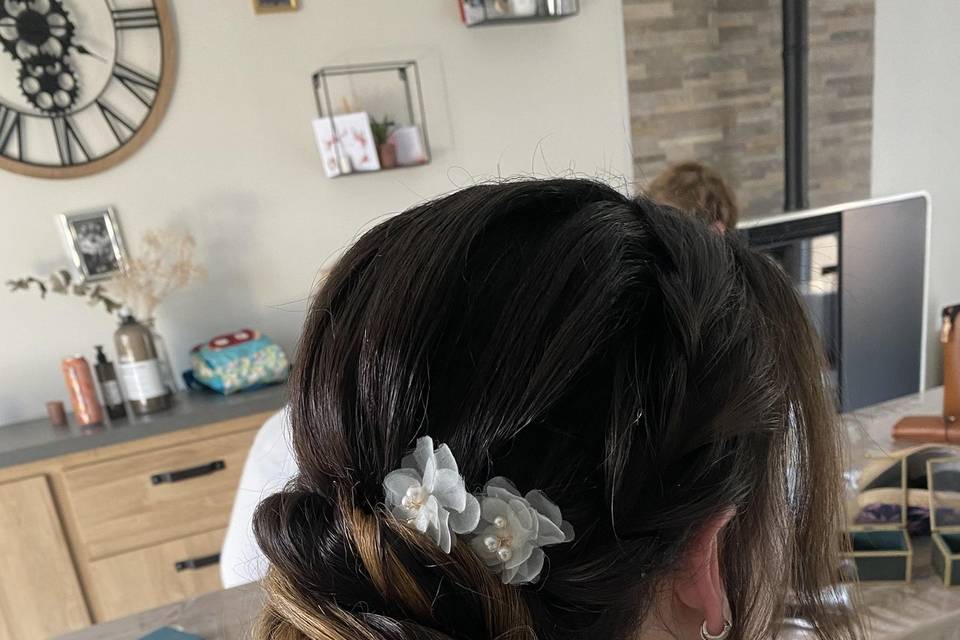 Chignon avec tresses