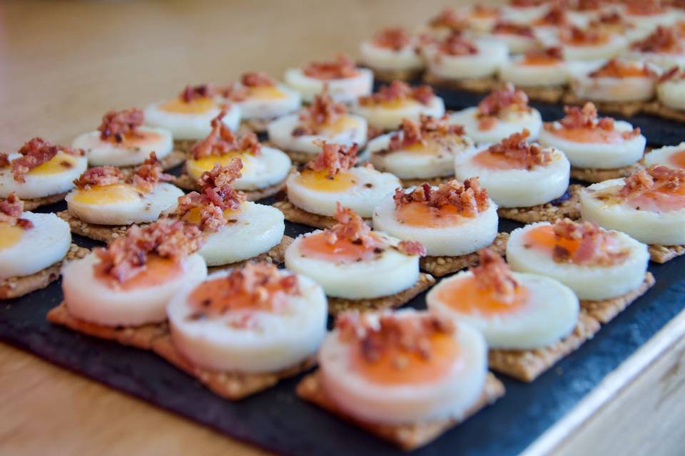 Oeuf de caille Bordelais bacon