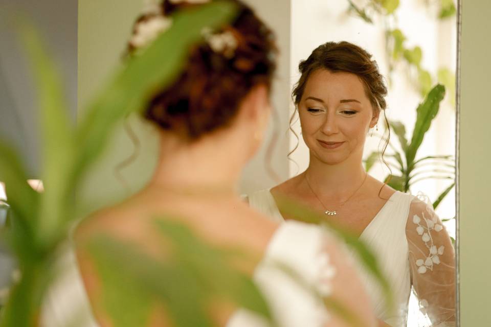Maquillage et chignon