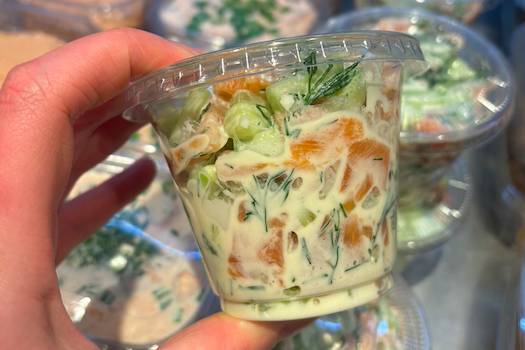 Verrine concombre saumon fumé