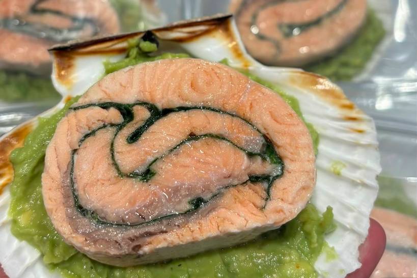 Ballotine de saumon et guacamo