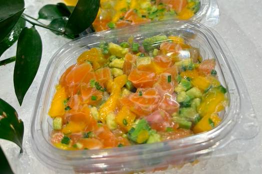 Tartare saumon mangue avocat