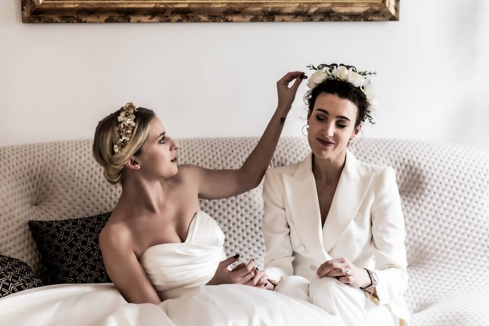 Photo de couple mariées