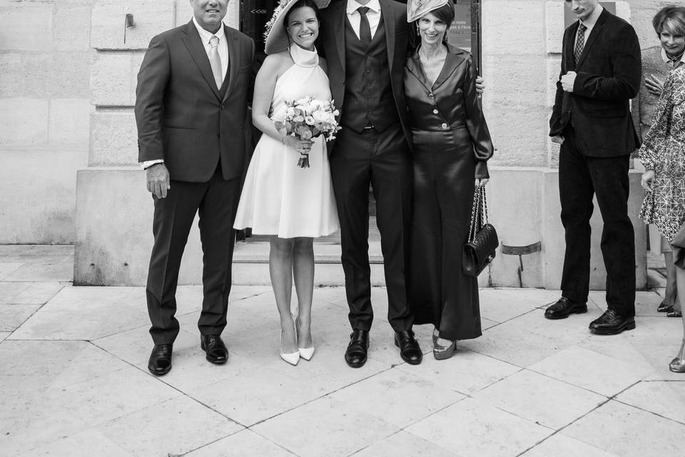 Sortie de la mairie