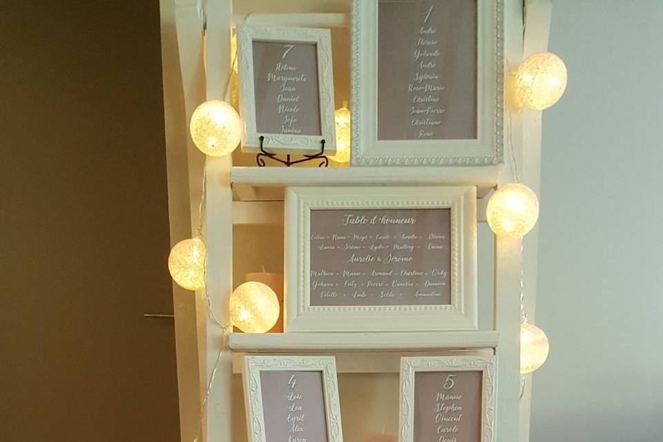 Mariage A&J - escort cards