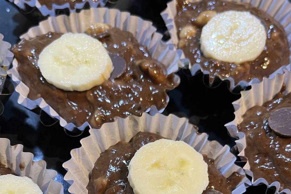 Muffins chocolat-banane