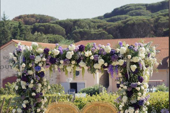 Cérémonie dans les vignes