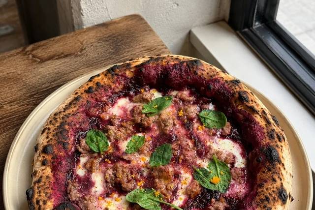 Patate douce violette, saucisse au fenouil et zeste d’orange