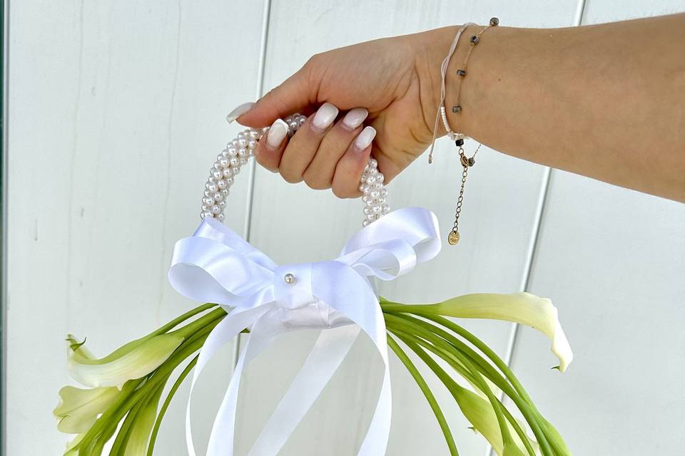 Bouquet de mariée sac à main