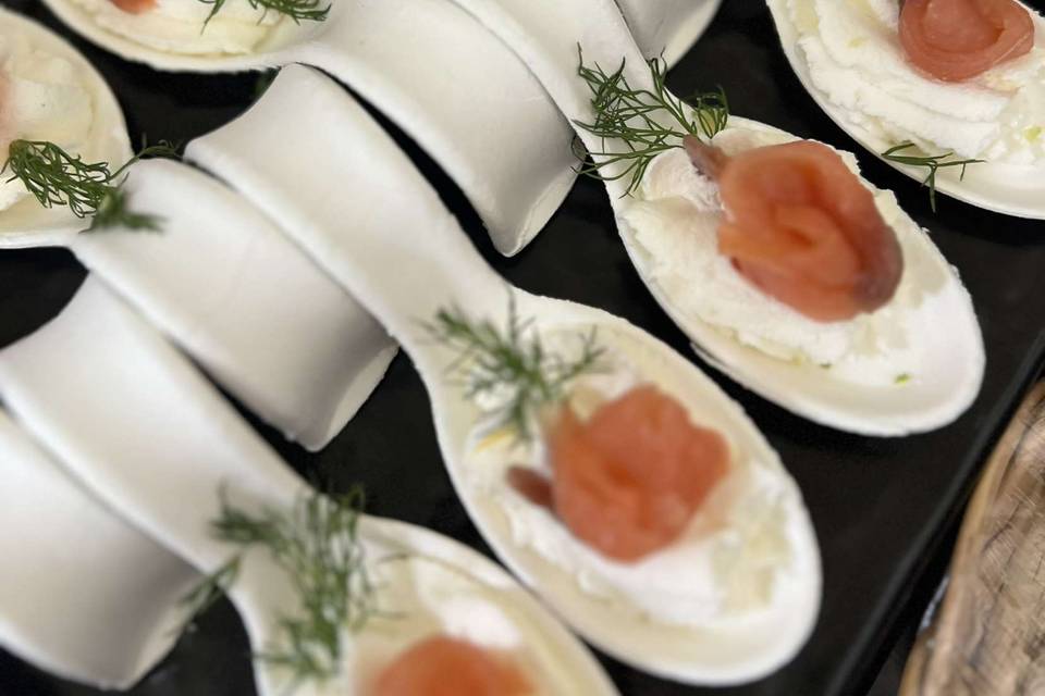 Cuillère saumon crème citron