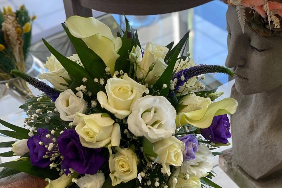 Bouquet de mariée retombant