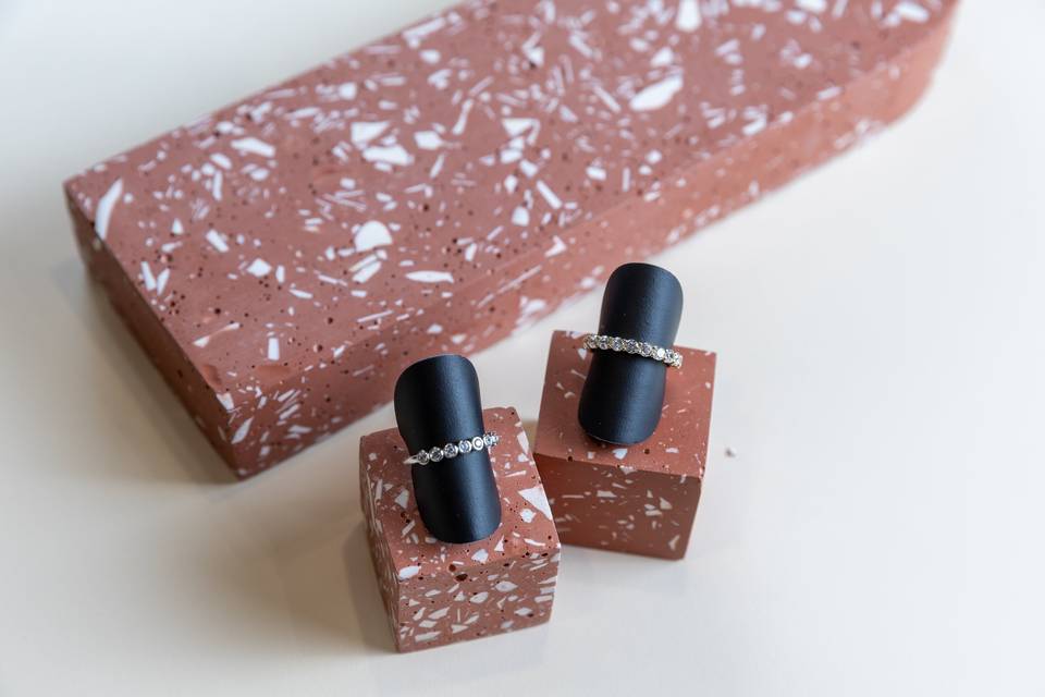 bagues supports noirs terracotta