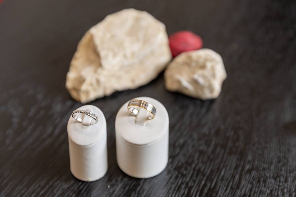 bagues sur mini colonnes
