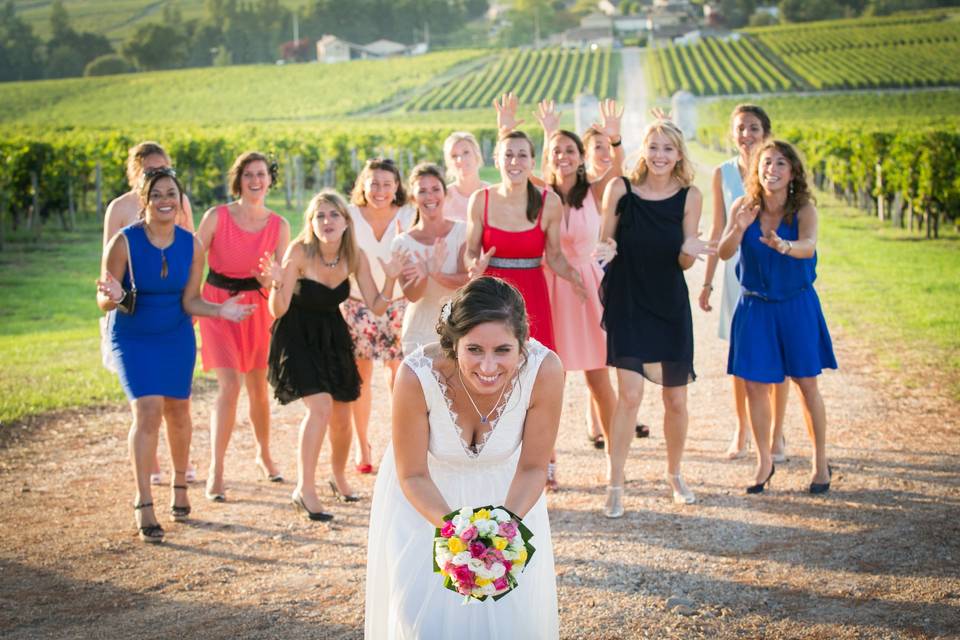 Le lancer de bouquet !