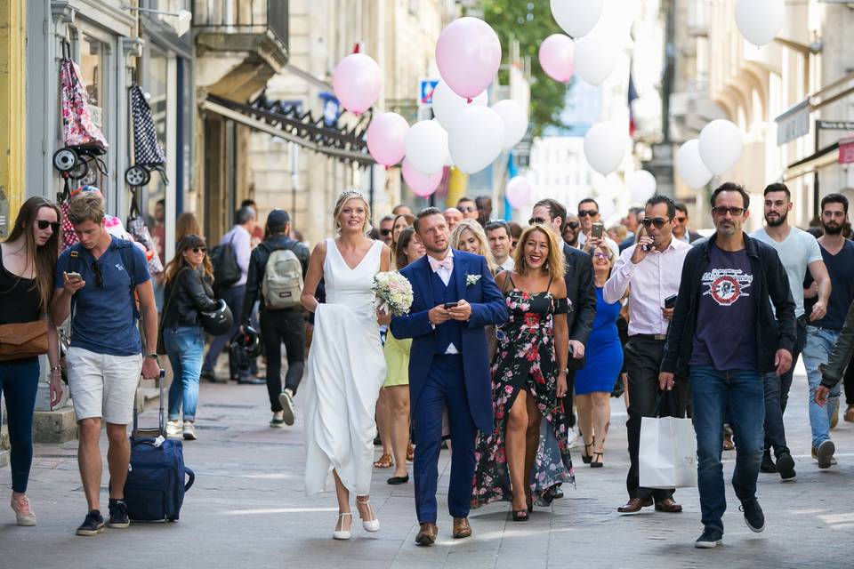 Marié dans la rue