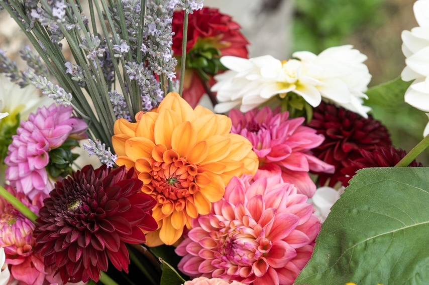 Seau de fleurs en vrac