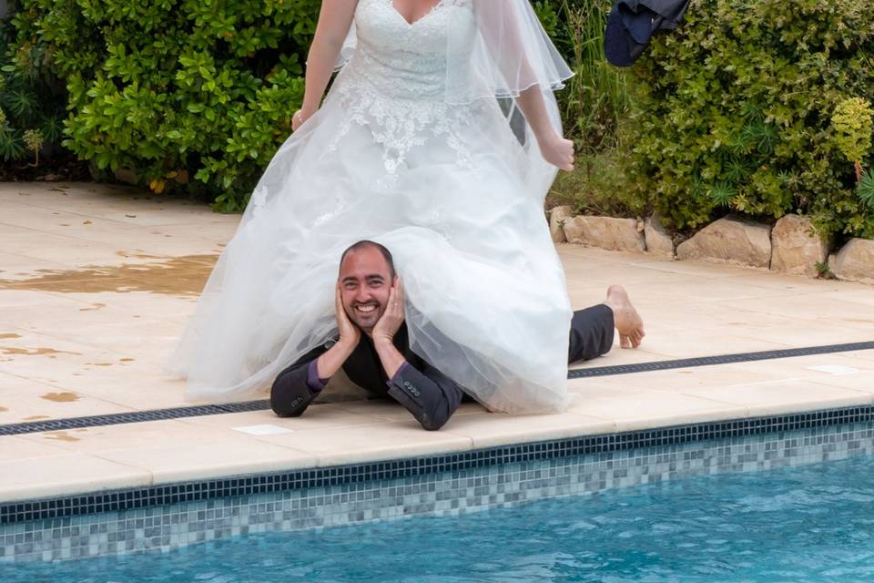 Photo à la piscine