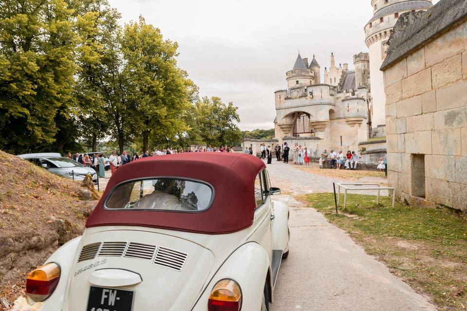 Arrivée des mariés au chateau