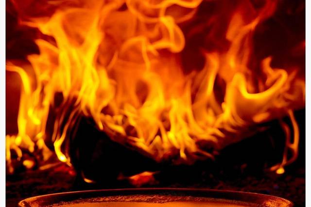Cuisson feu de bois