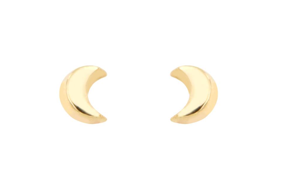 Boucles d'oreilles Lune Or 9K