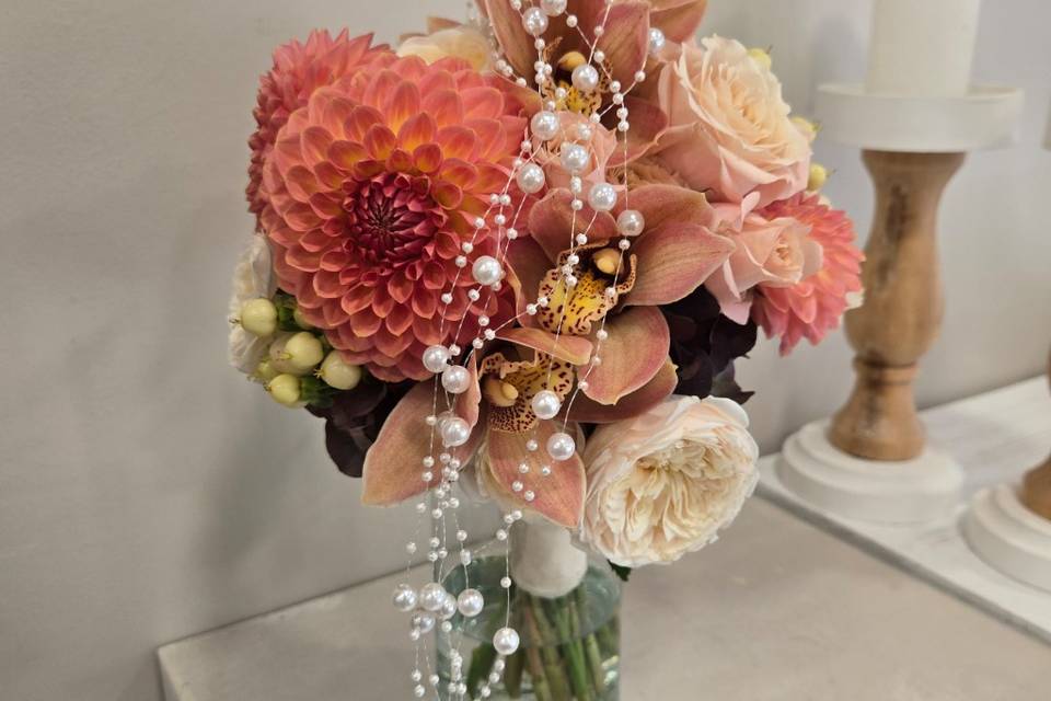 Bouquet de mariée cascade de p