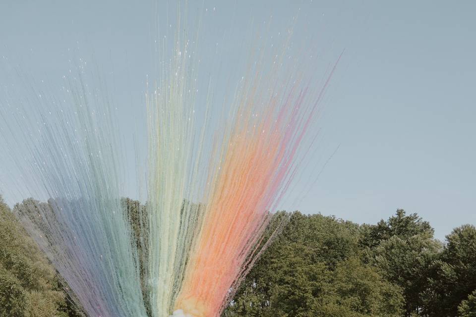 Feu d'artifice de jour