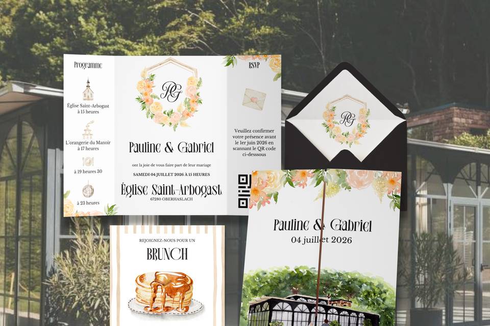Faire-part et carton brunch